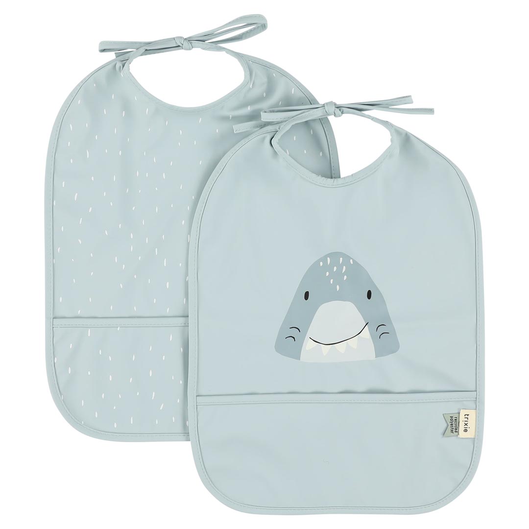 Waterproof bib 2-pack - Mr. Shark
